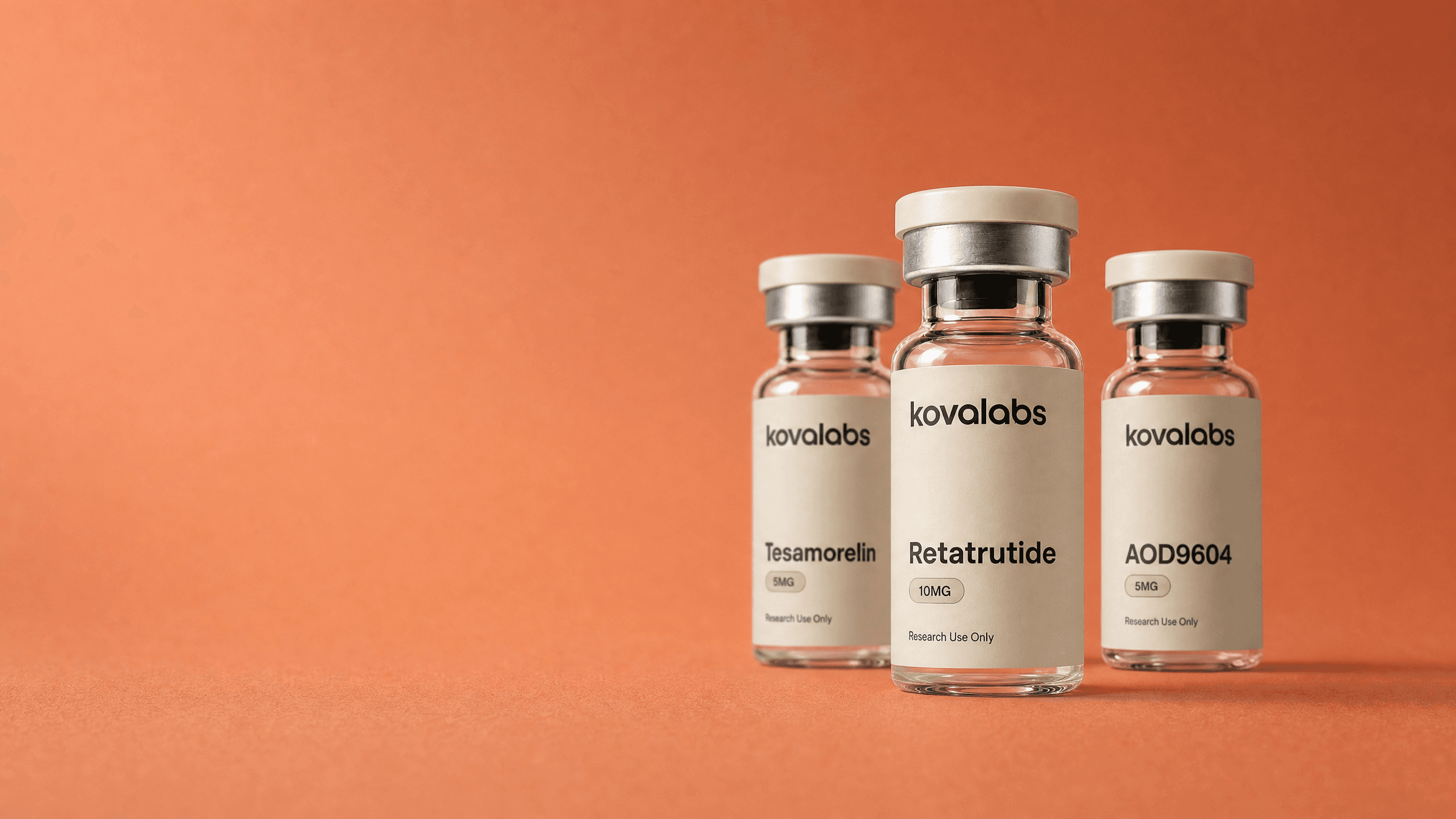 Retatrutide, Tesamorelin, AOD9604 - fat-loss research peptides