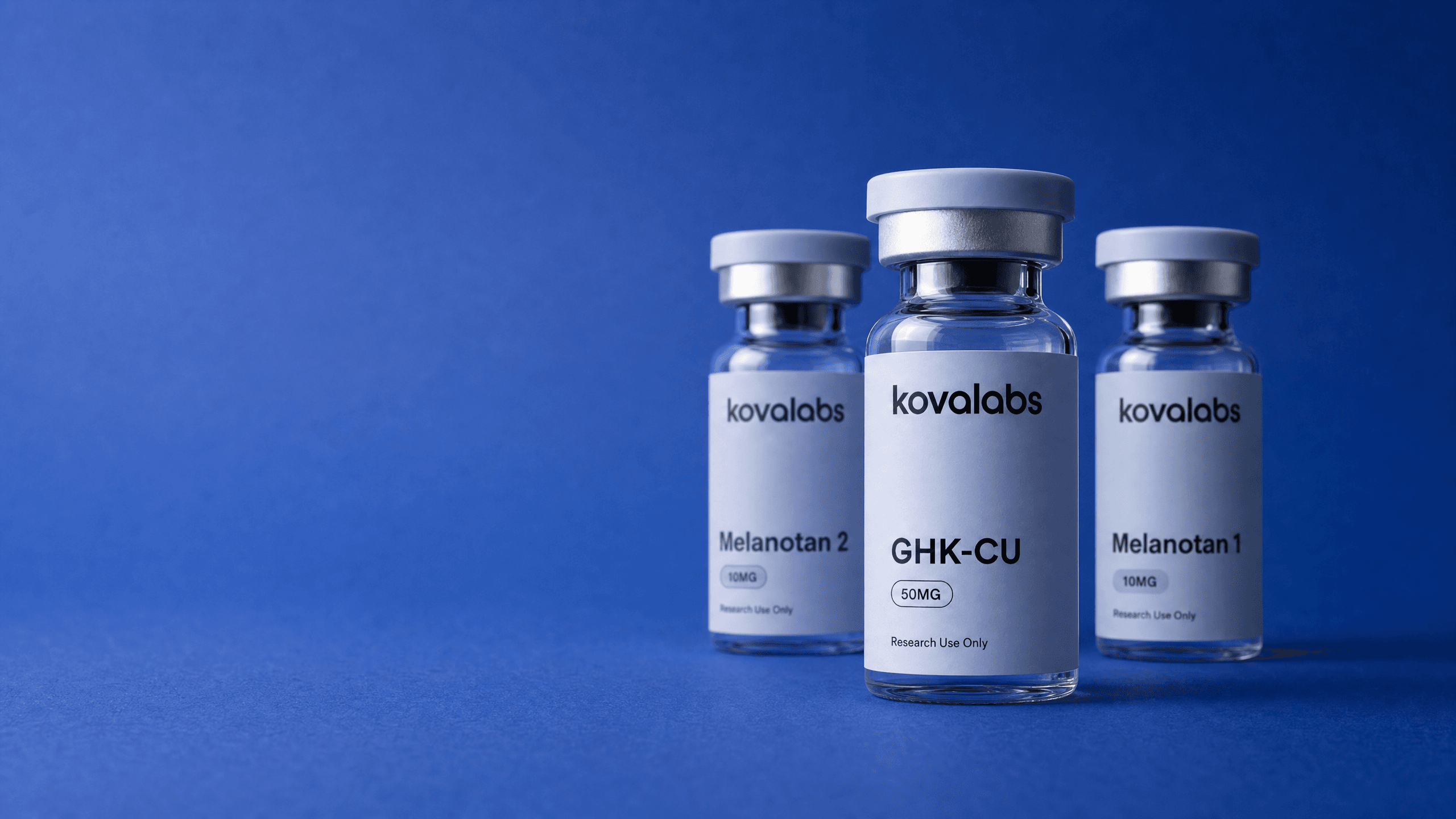 GHK-CU, Melanotan 1, Melanotan 2 - skin research peptides