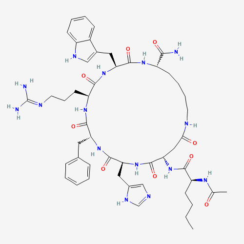 2D molecular structure of Melanotan 2, molecular formula C50H69N15O9