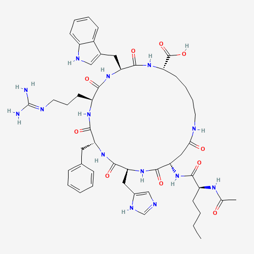 2D molecular structure of PT-141, molecular formula C50H68N14O10