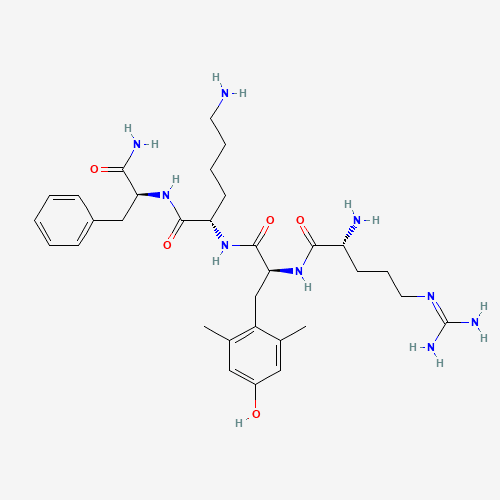 2D molecular structure of SS-31, molecular formula C32H49N9O5