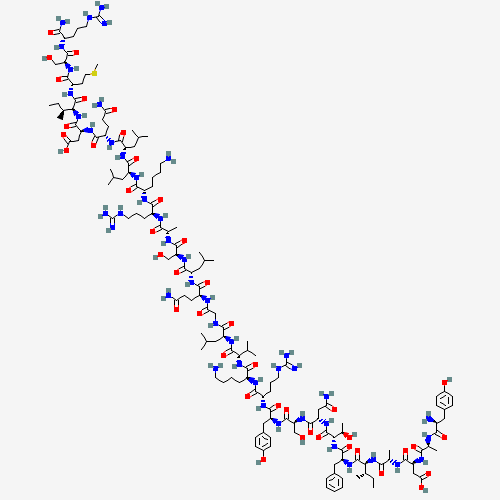 2D molecular structure of Sermorelin, molecular formula C149H246N44O42S