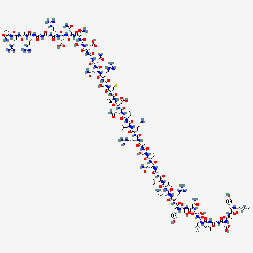 2D molecular structure of Tesamorelin, molecular formula C221H366N72O67S
